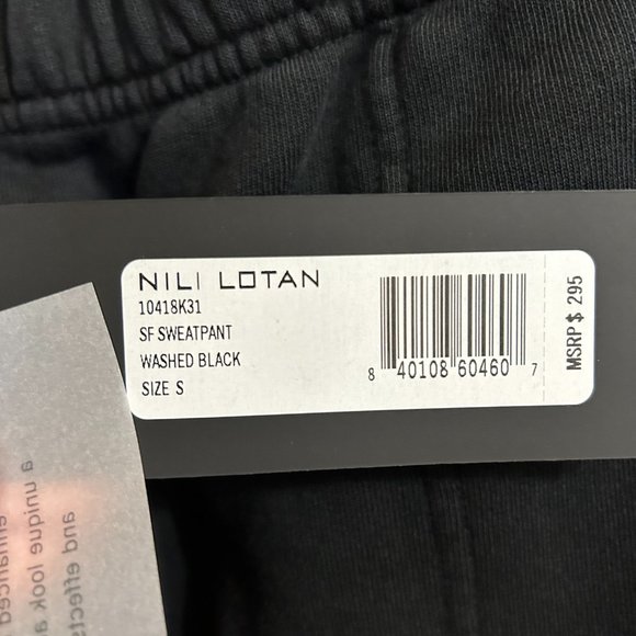 NWT black Nili Lotan SF Sweatpant small - Picture 10 of 11
